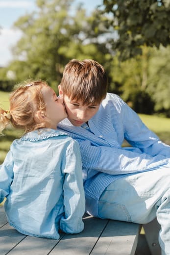 Enfants en séance photo